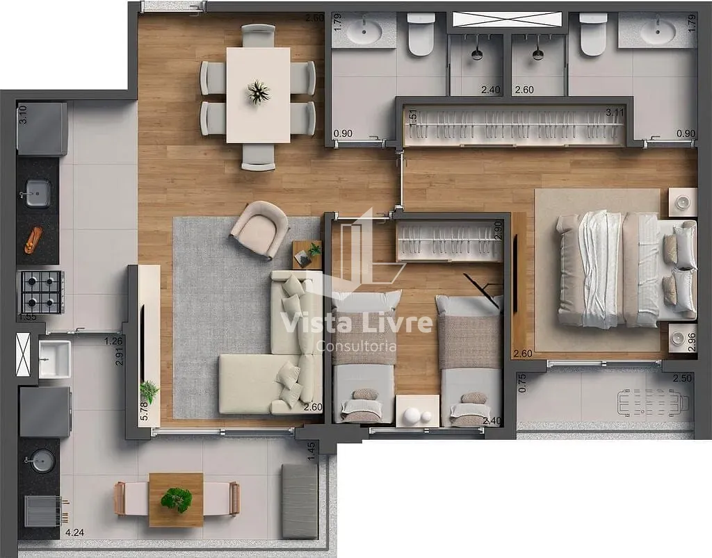 Apartamento, 3 quartos, 137 m² - Foto 29