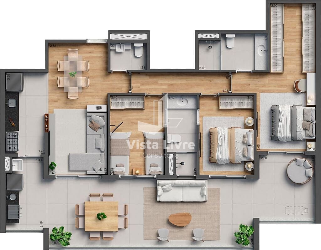 Apartamento, 3 quartos, 125 m² - Foto 36