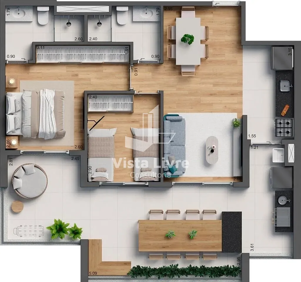 Apartamento, 3 quartos, 125 m² - Foto 30
