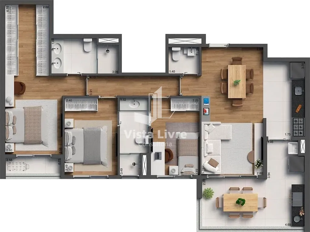 Apartamento, 3 quartos, 125 m² - Foto 32