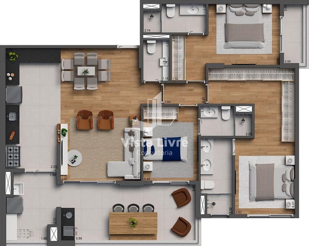 Apartamento, 3 quartos, 120 m² - Foto 34