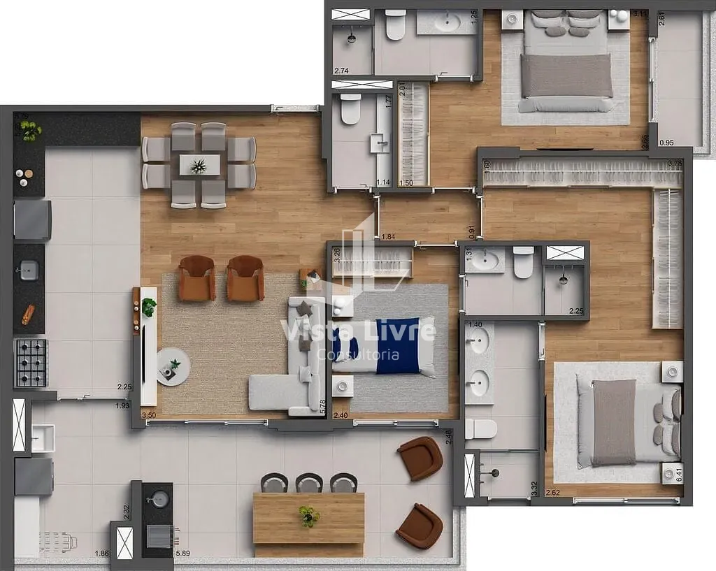 Apartamento, 3 quartos, 120 m² - Foto 34
