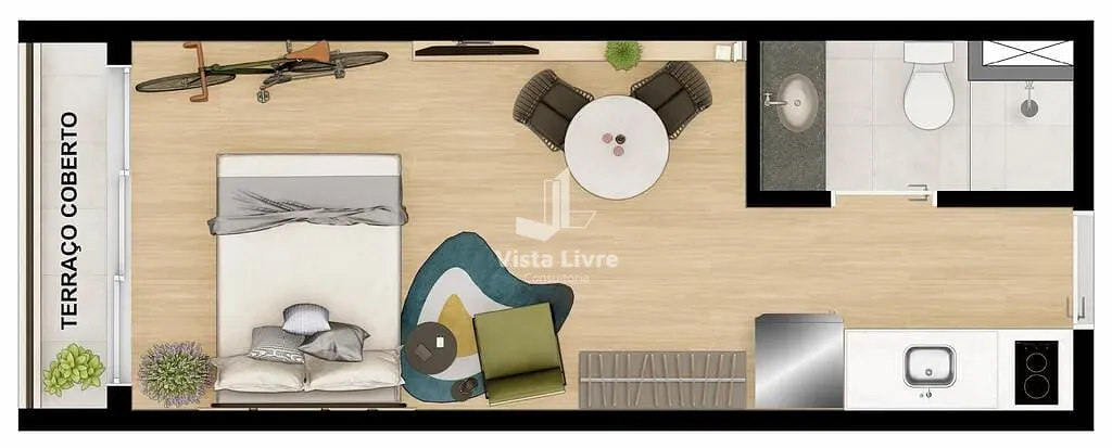 Apartamento, 1 quarto, 36 m² - Foto 13
