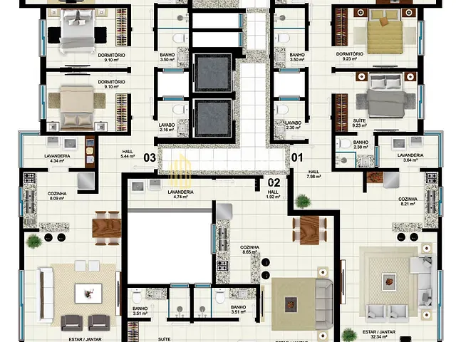 Apartamento 4 quartos e 4 banheiros, à venda, no bairro Navegantes em Capão da Canoa