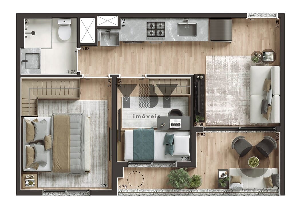 Apartamento, 1 quarto, 35 m² - Foto 20