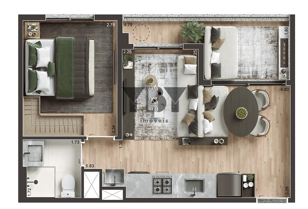 Apartamento, 1 quarto, 35 m² - Foto 21