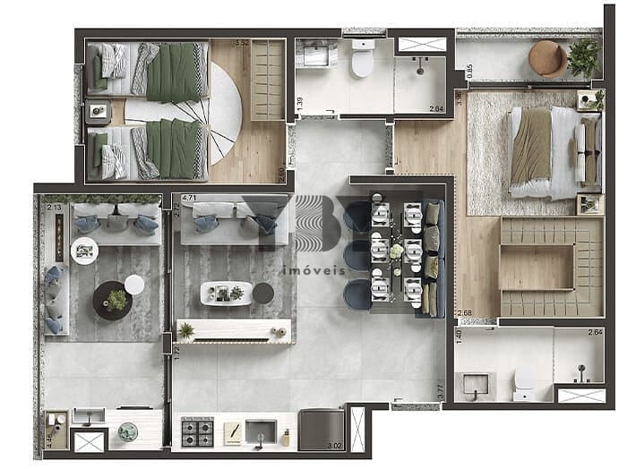 Apartamento, 2 quartos, 38 m² - Foto 19