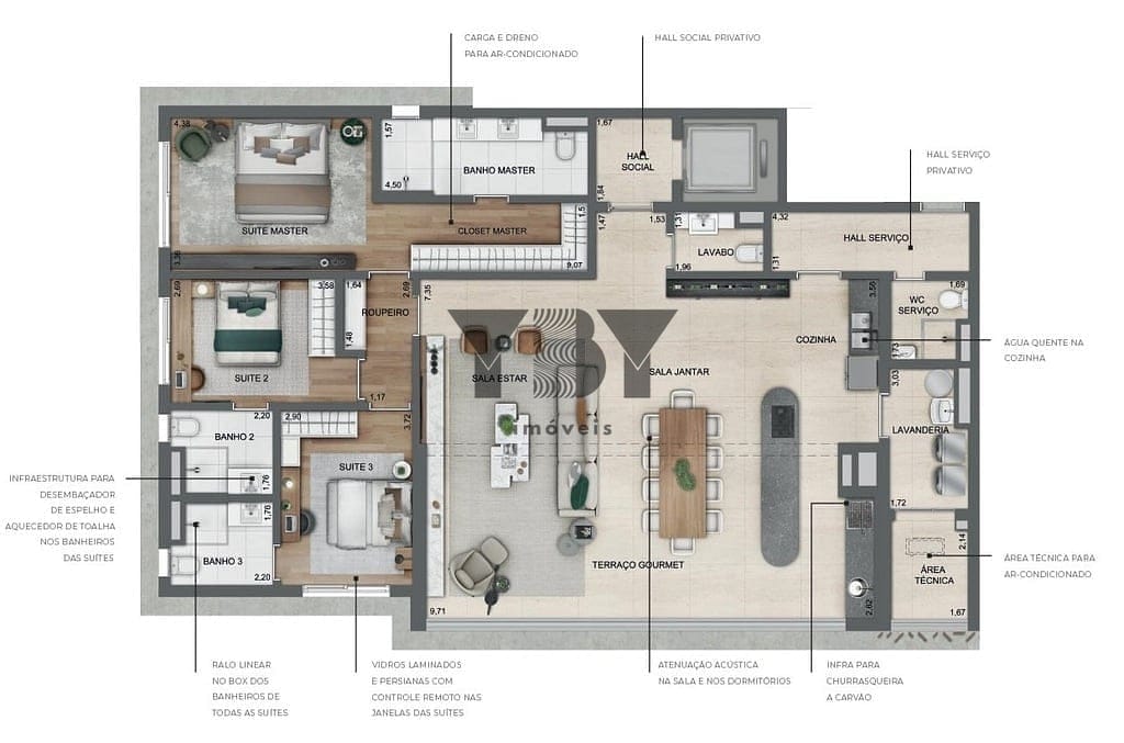 Apartamento à venda com 3 quartos, 182m² - Foto 27