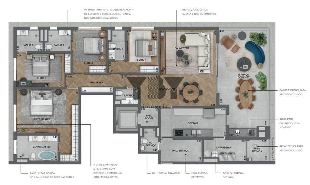 Apartamento à venda com 3 quartos, 182m² - Foto 29