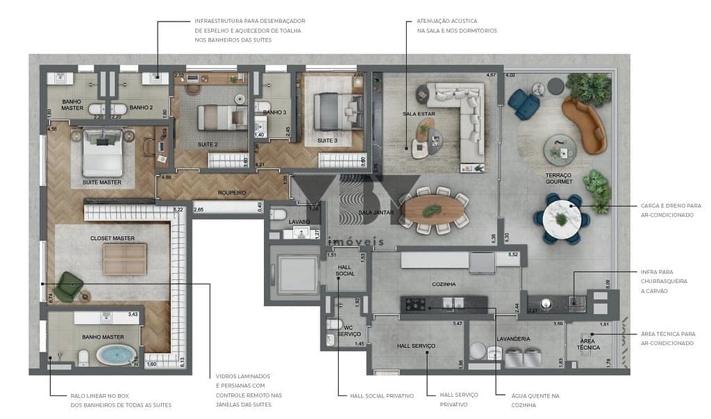 Apartamento à venda com 3 quartos, 182m² - Foto 31