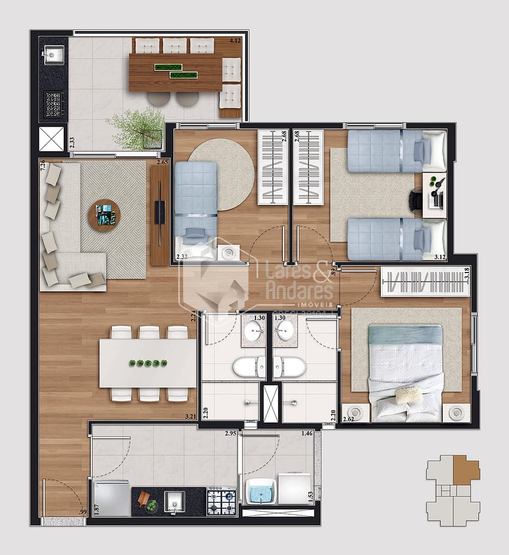 Apartamento, 3 quartos, 76 m² - Foto 26