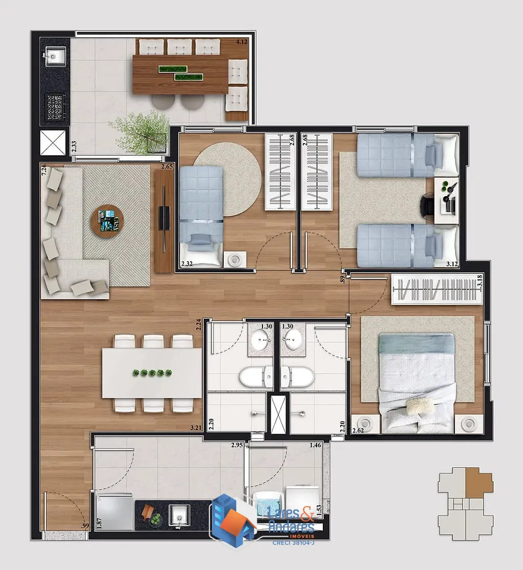 Apartamento, 3 quartos, 76 m² - Foto 26