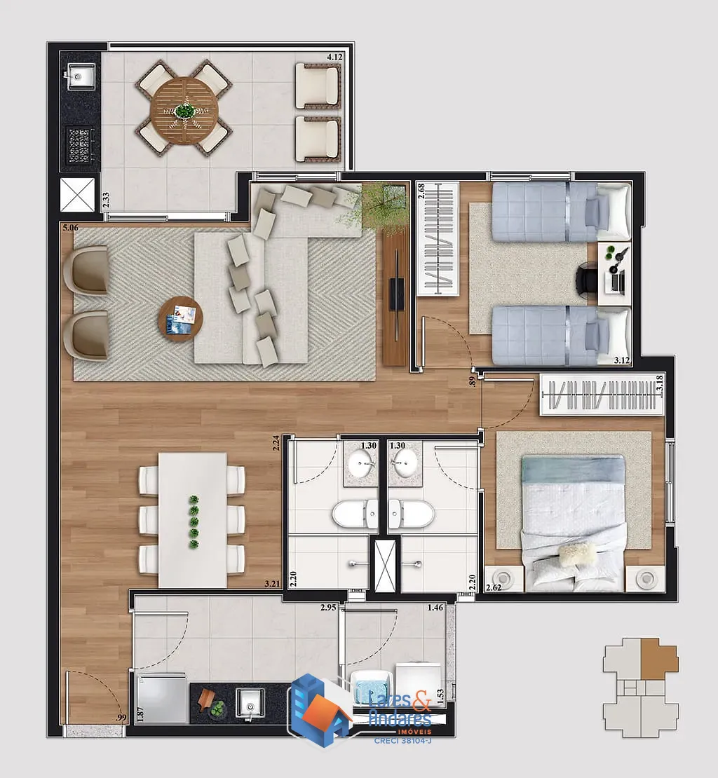 Apartamento, 3 quartos, 76 m² - Foto 27