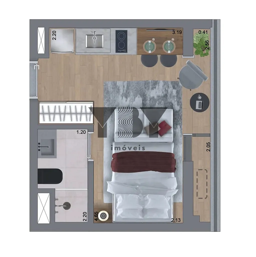 Apartamento, 1 quarto, 21 m² - Foto 18