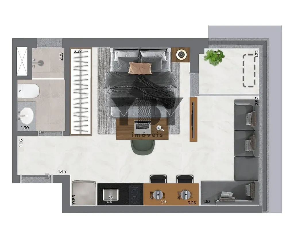 Apartamento, 1 quarto, 38 m² - Foto 12