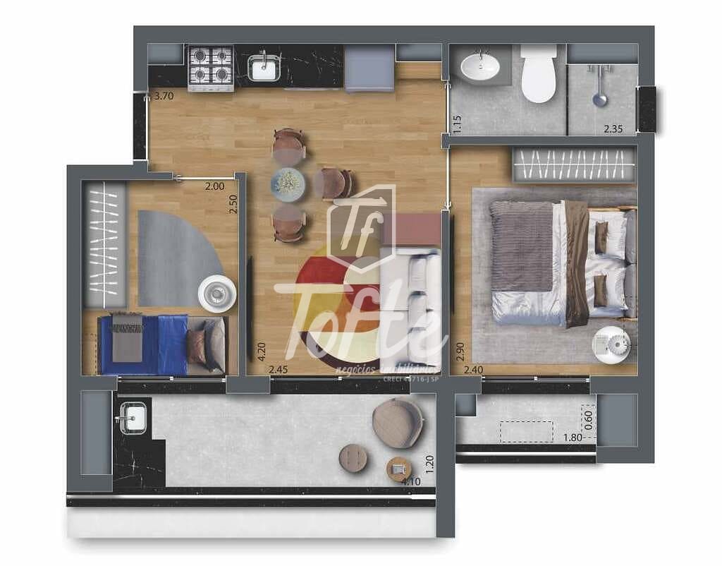 Apartamento à venda com 2 quartos, 30m² - Foto 45