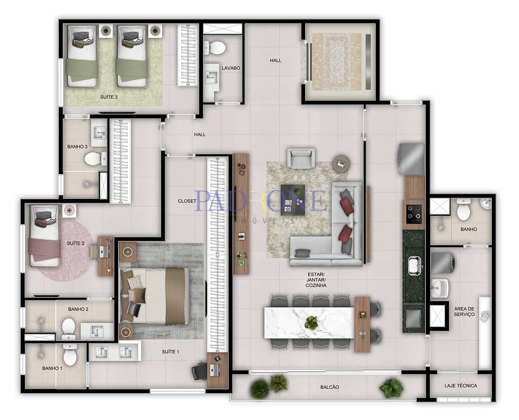 Apartamento à venda com 3 quartos, 125m² - Foto 24