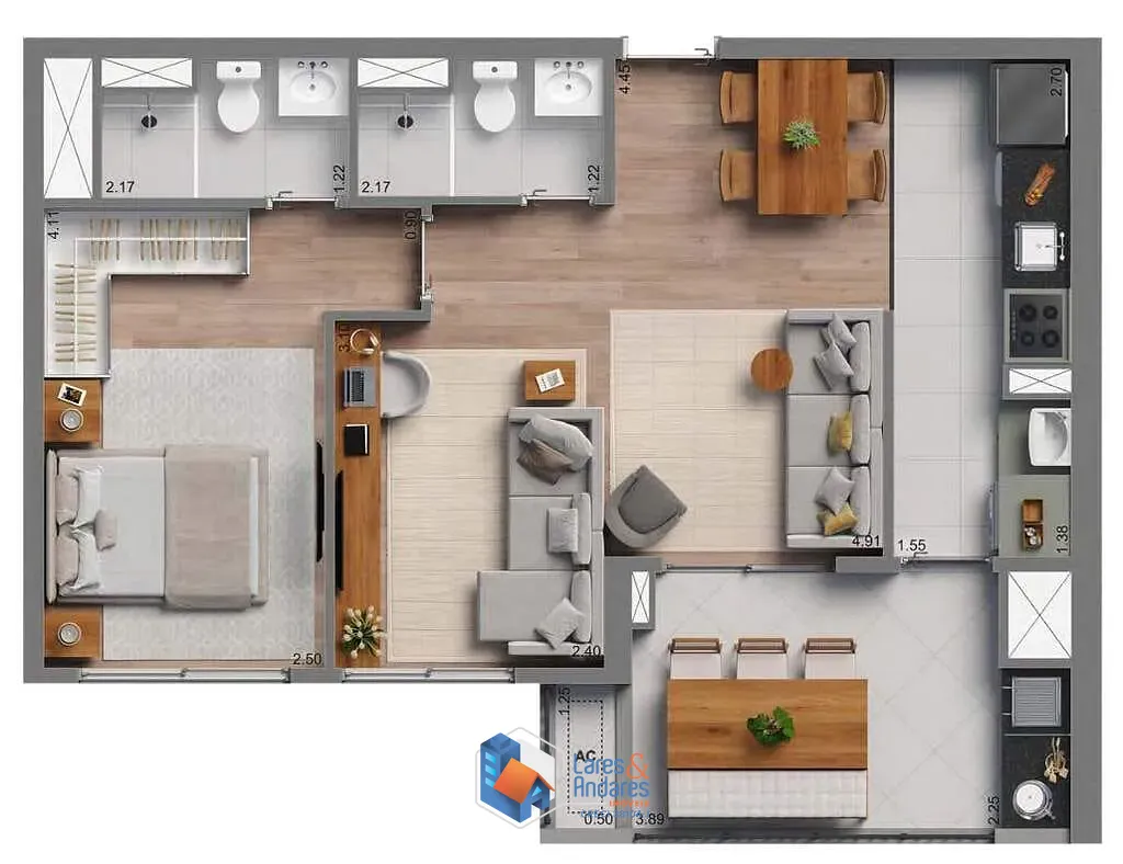 Apartamento, 3 quartos, 134 m² - Foto 43