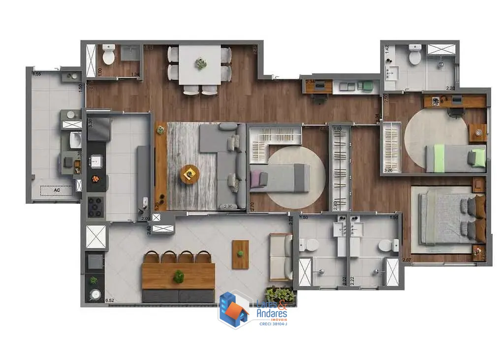Apartamento, 3 quartos, 104 m² - Foto 46