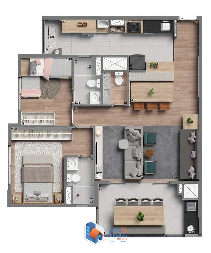 Apartamento, 2 quartos, 60 m² - Foto 45