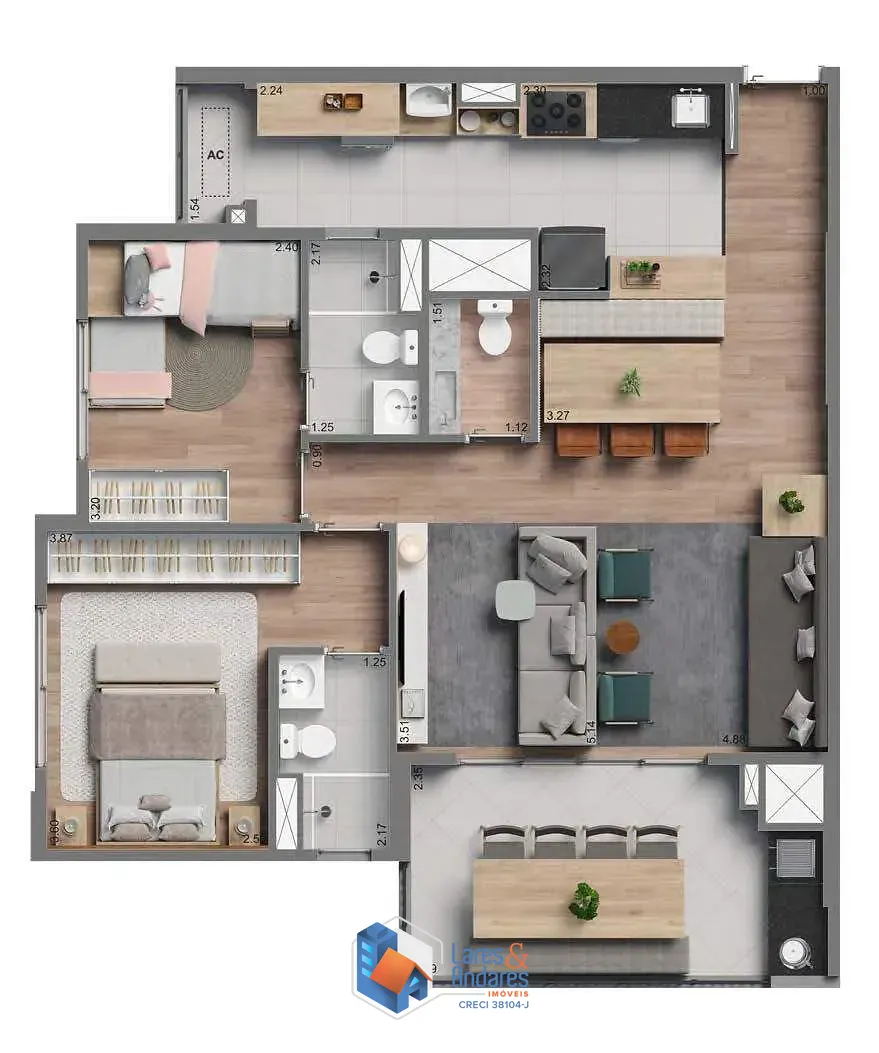 Apartamento, 3 quartos, 83 m² - Foto 45