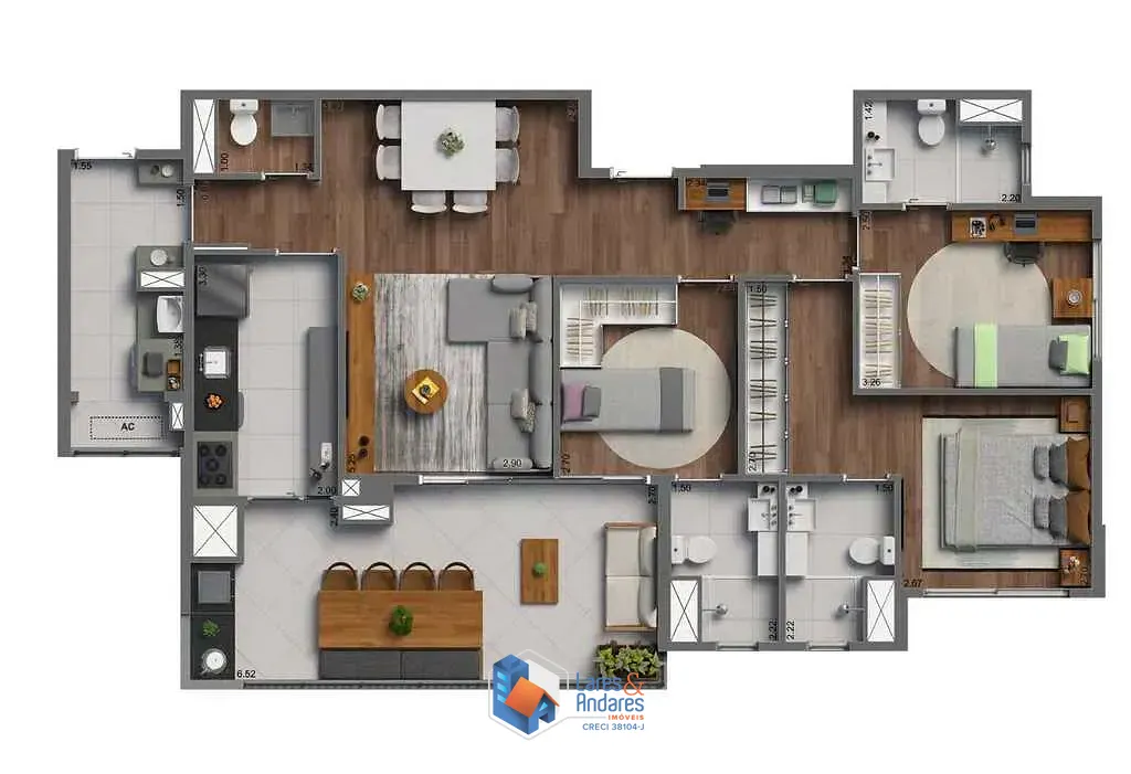 Apartamento, 3 quartos, 83 m² - Foto 46
