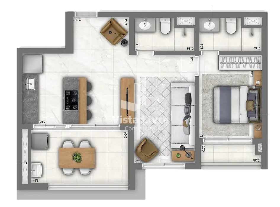 Apartamento, 2 quartos, 61 m² - Foto 12