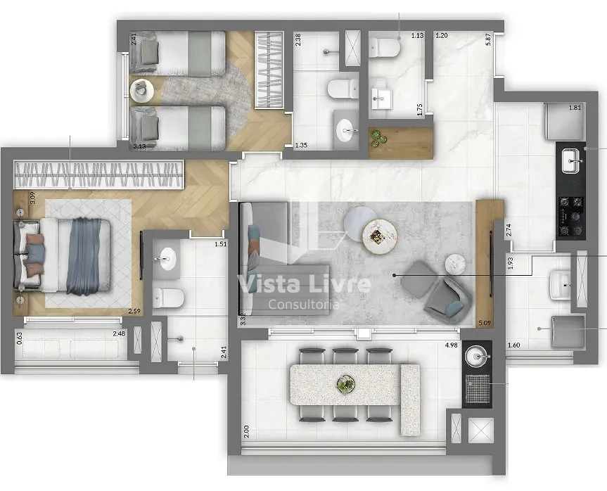 Apartamento, 2 quartos, 62 m² - Foto 14
