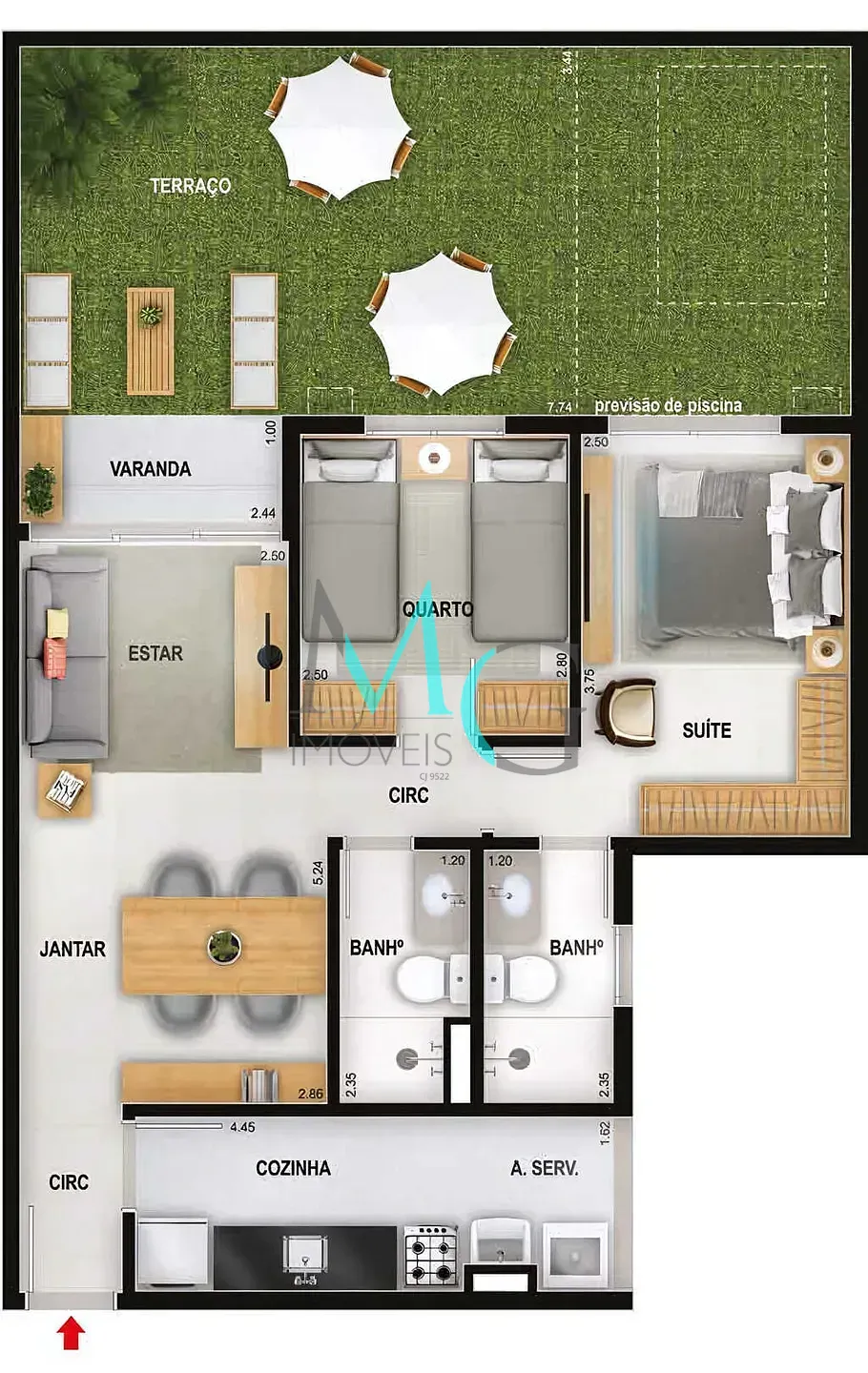 Apartamento, 3 quartos, 77 m² - Foto 24