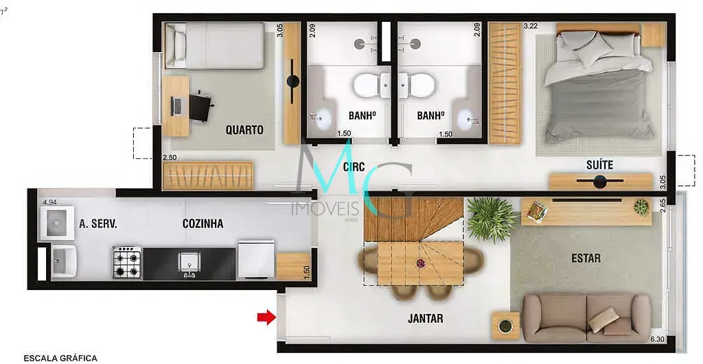 Apartamento, 3 quartos, 77 m² - Foto 28