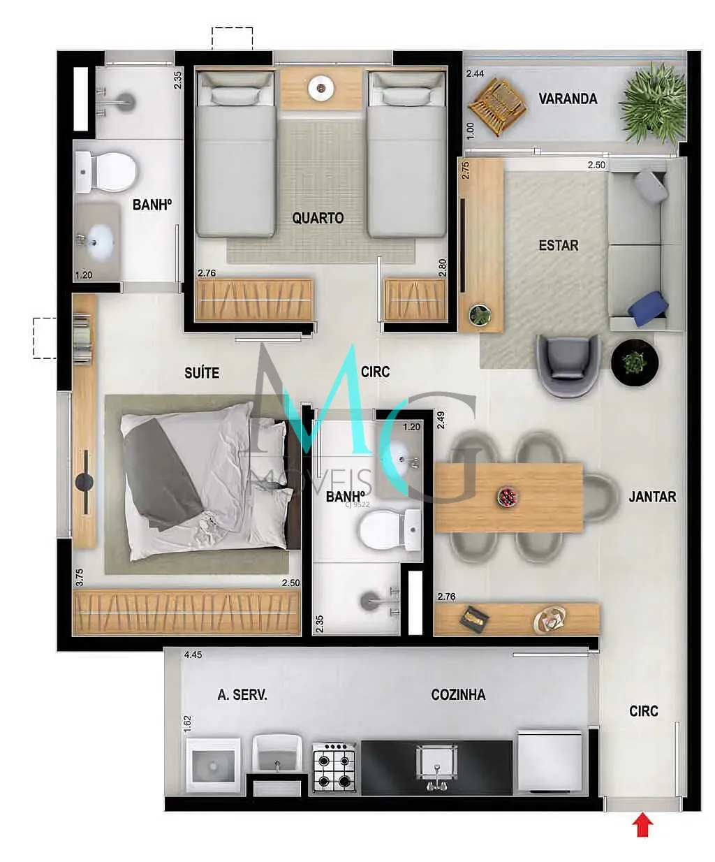 Apartamento, 3 quartos, 75 m² - Foto 15