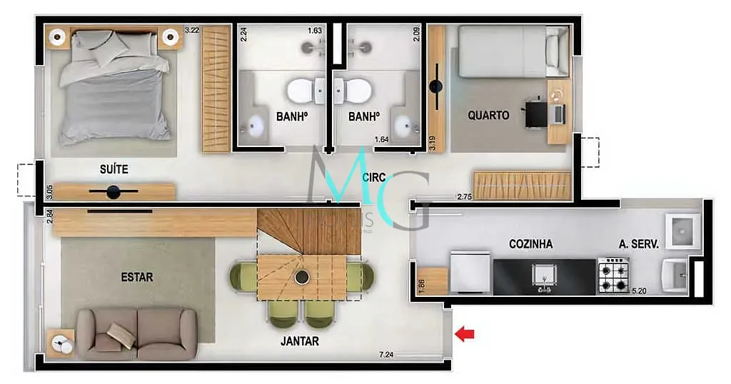 Apartamento, 3 quartos, 75 m² - Foto 26
