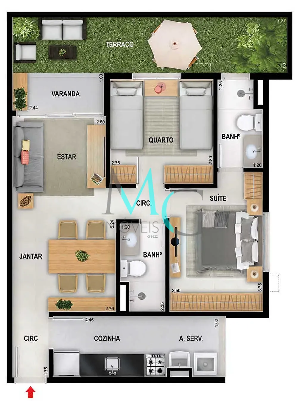 Cobertura, 3 quartos, 150 m² - Foto 20