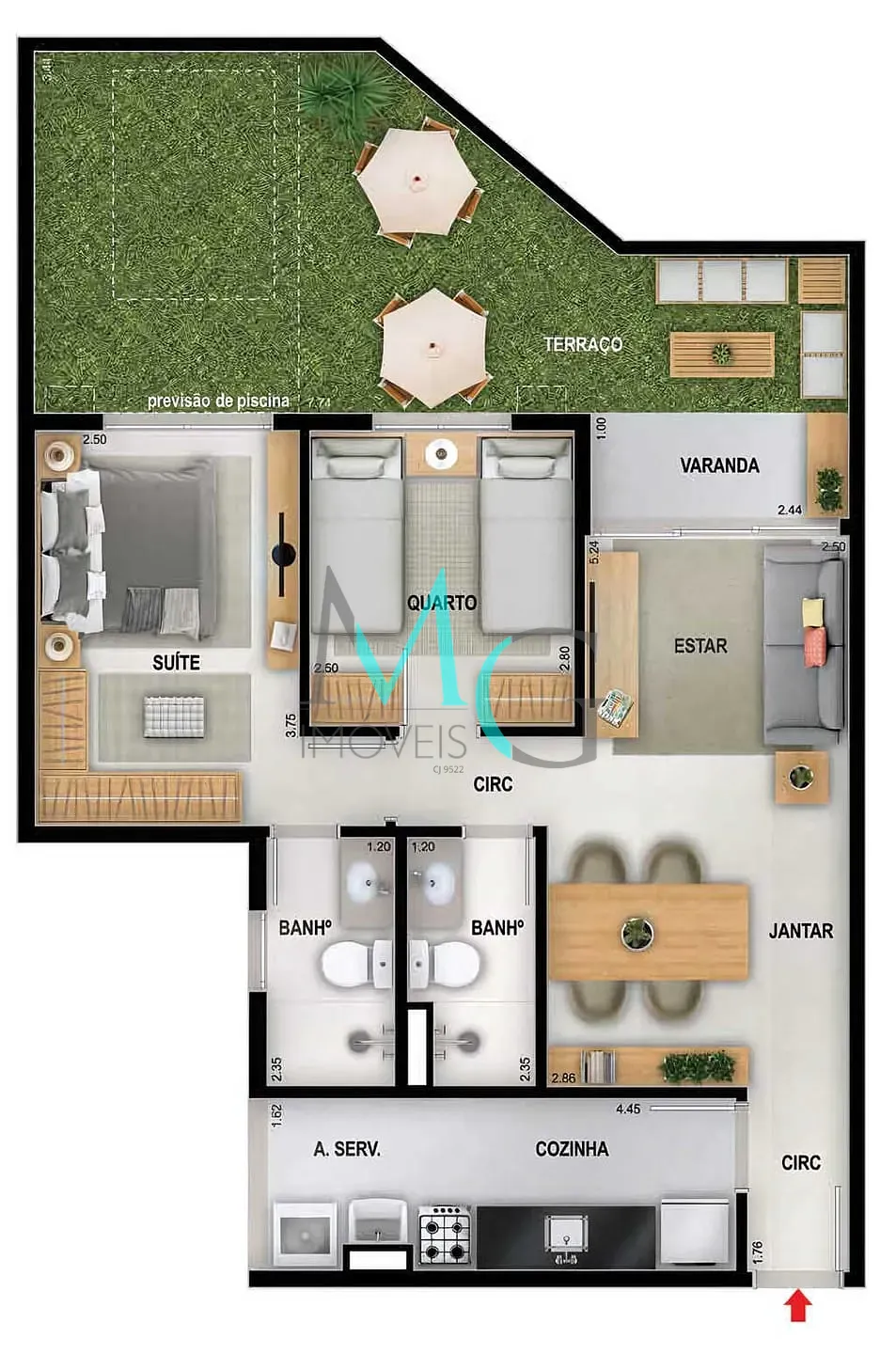 Cobertura, 2 quartos, 133 m² - Foto 23