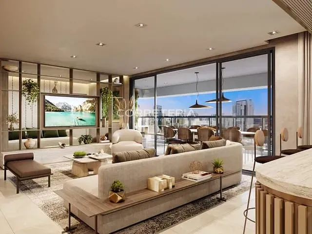Apartamento 4 quartos e 5 banheiros, à venda, no bairro Brooklin Paulista em São Paulo