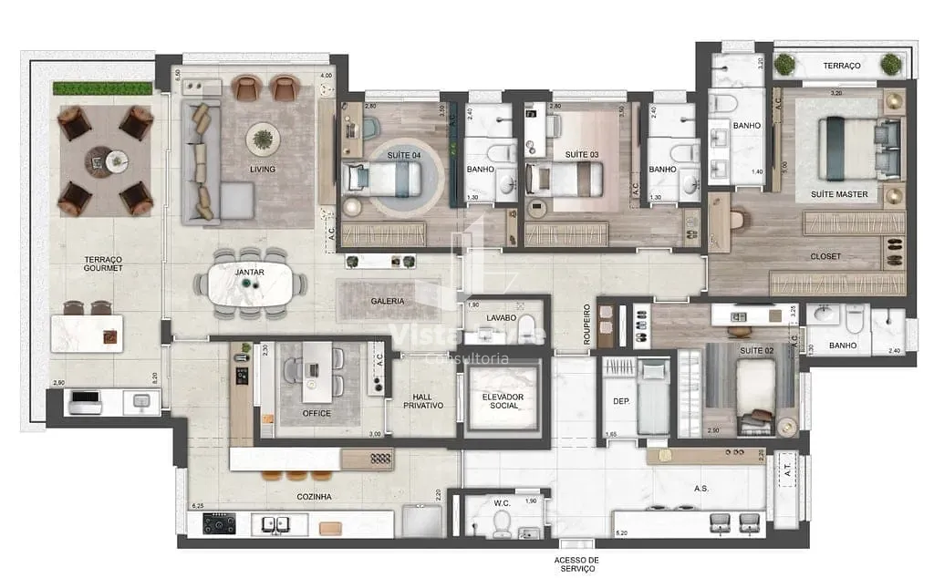 Apartamento, 4 quartos, 220 m² - Foto 14