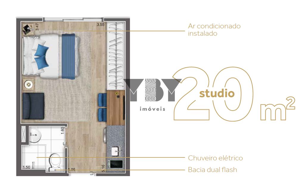 Apartamento, 1 quarto, 20 m² - Foto 23