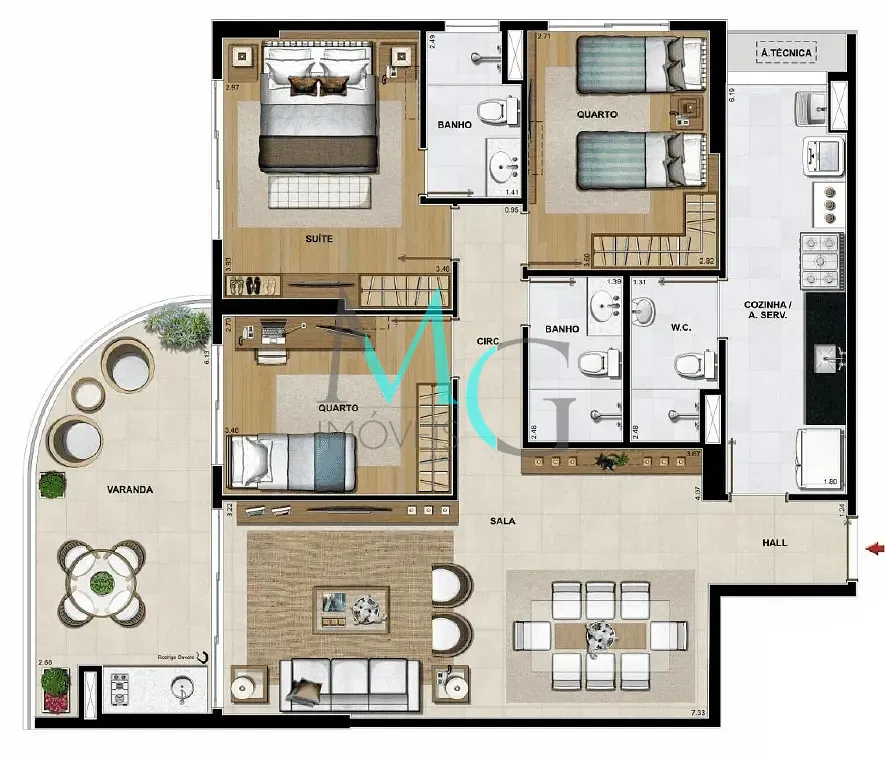 Apartamento, 3 quartos, 115 m² - Foto 26