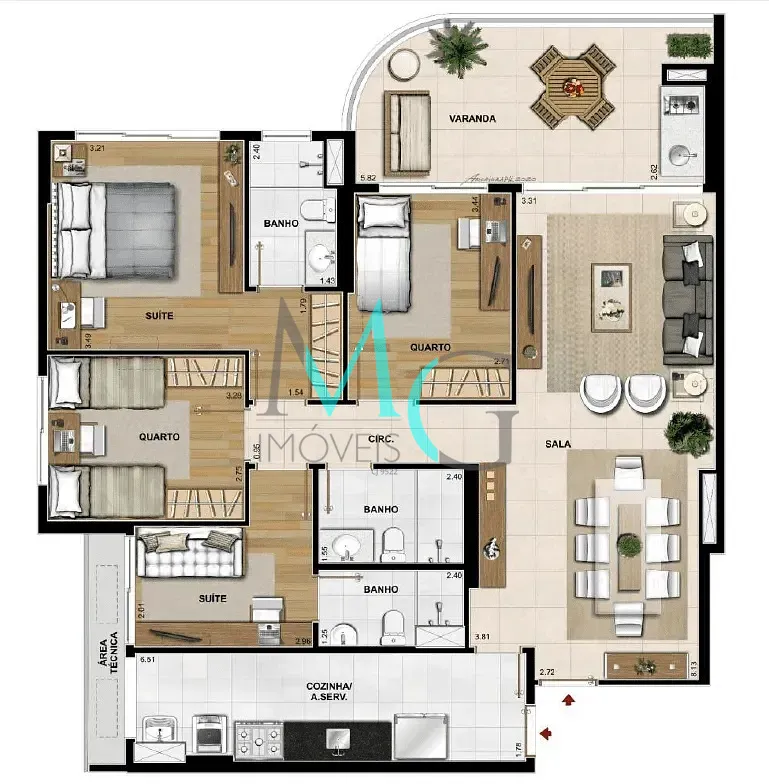 Apartamento, 3 quartos, 115 m² - Foto 30