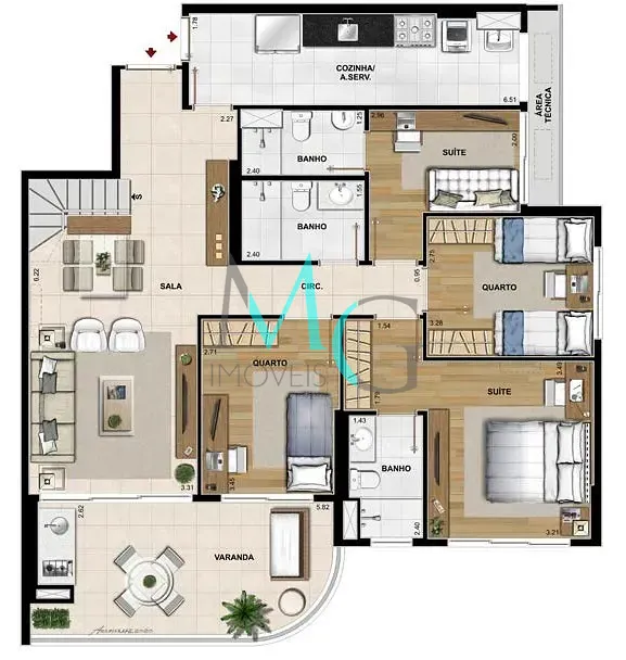 Apartamento, 3 quartos, 115 m² - Foto 39