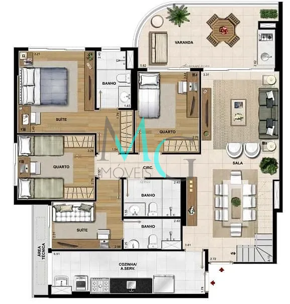 Cobertura, 4 quartos, 252 m² - Foto 45