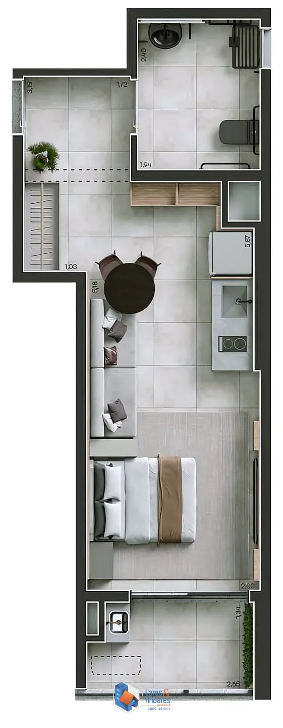 Apartamento, 1 quarto, 36 m² - Foto 11