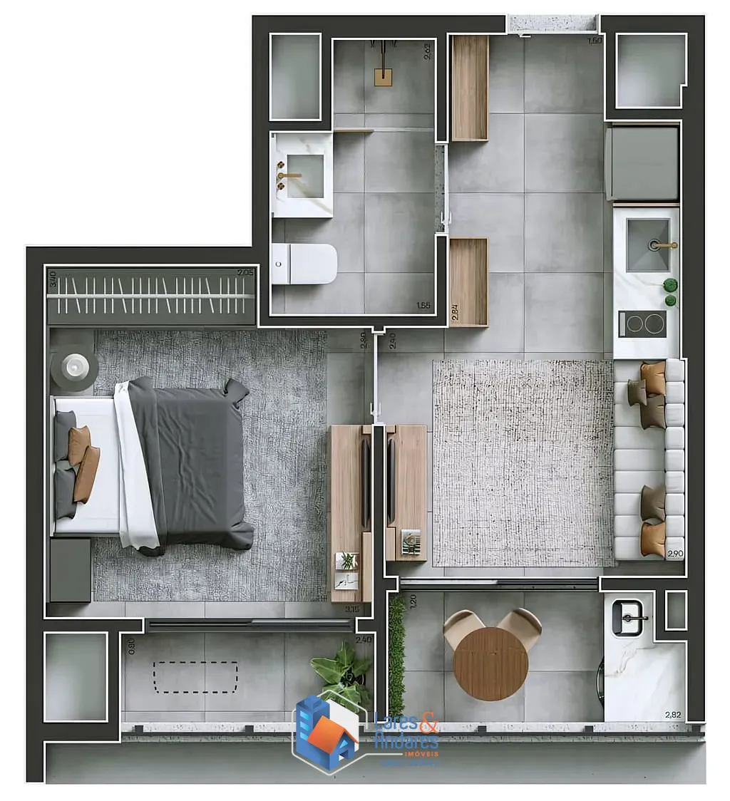 Apartamento, 1 quarto, 36 m² - Foto 12