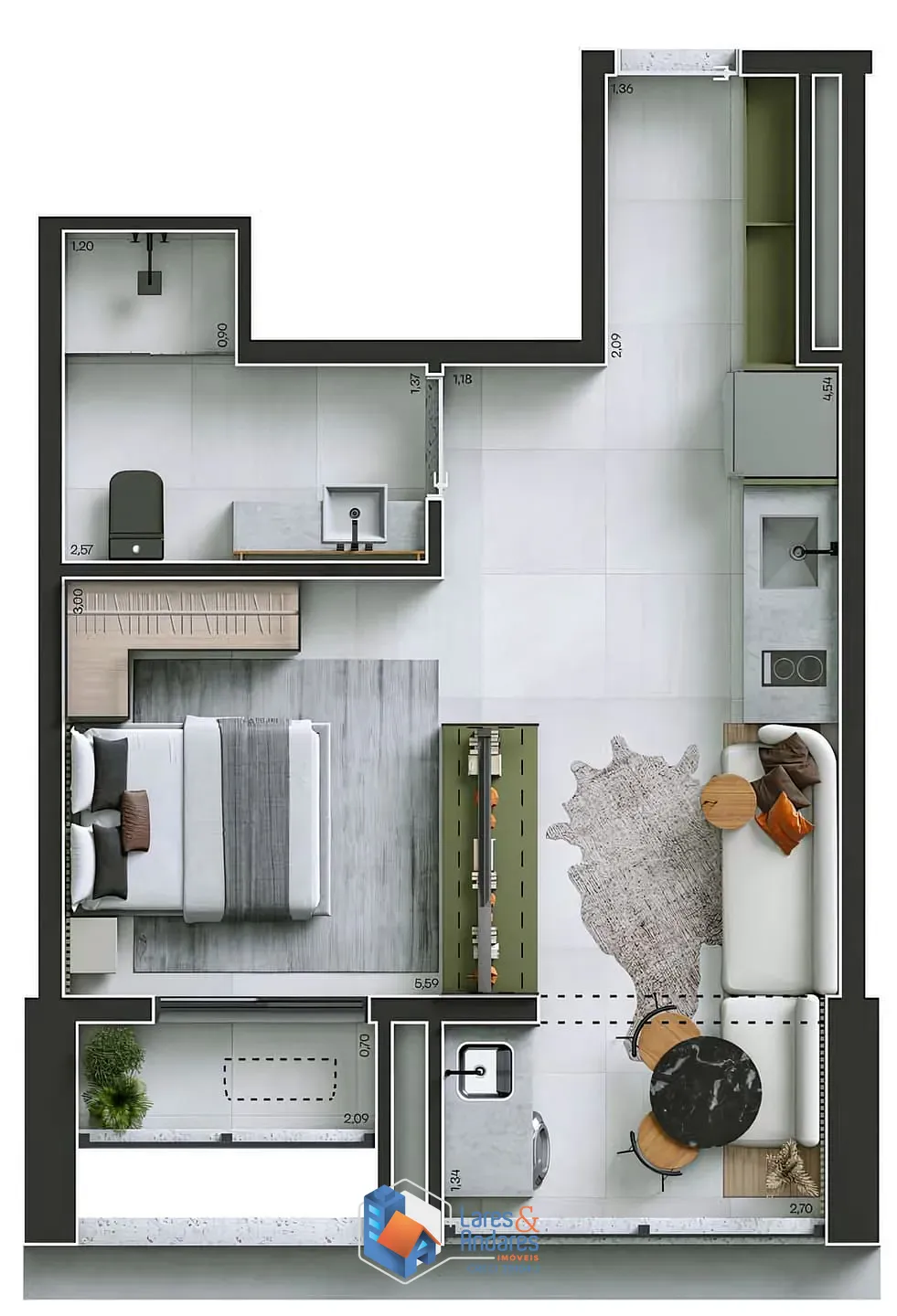 Apartamento, 1 quarto, 36 m² - Foto 14