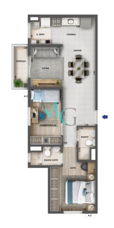 Apartamento, 2 quartos, 60 m² - Foto 40