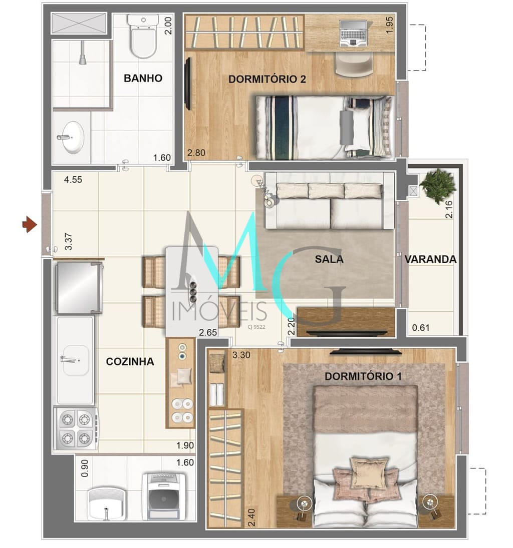 Apartamento, 3 quartos, 63 m² - Foto 27