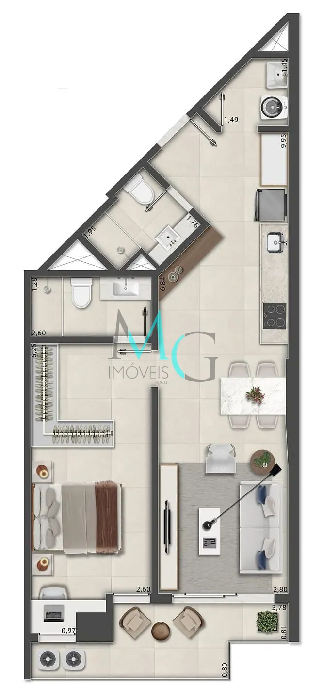 Apartamento, 1 quarto, 32 m² - Foto 61