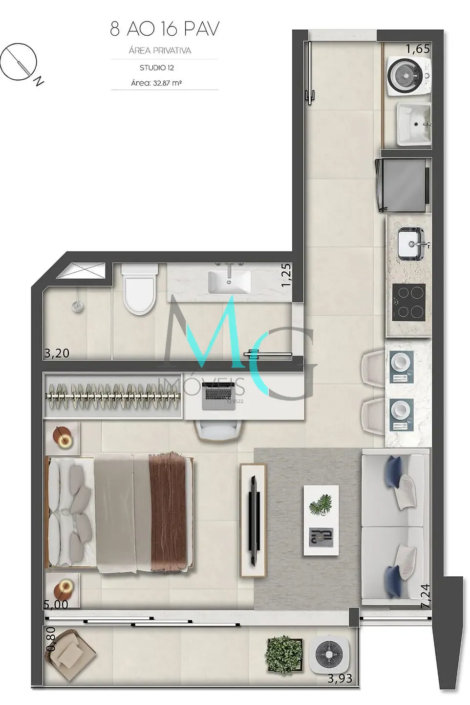 Apartamento, 1 quarto, 52 m² - Foto 46