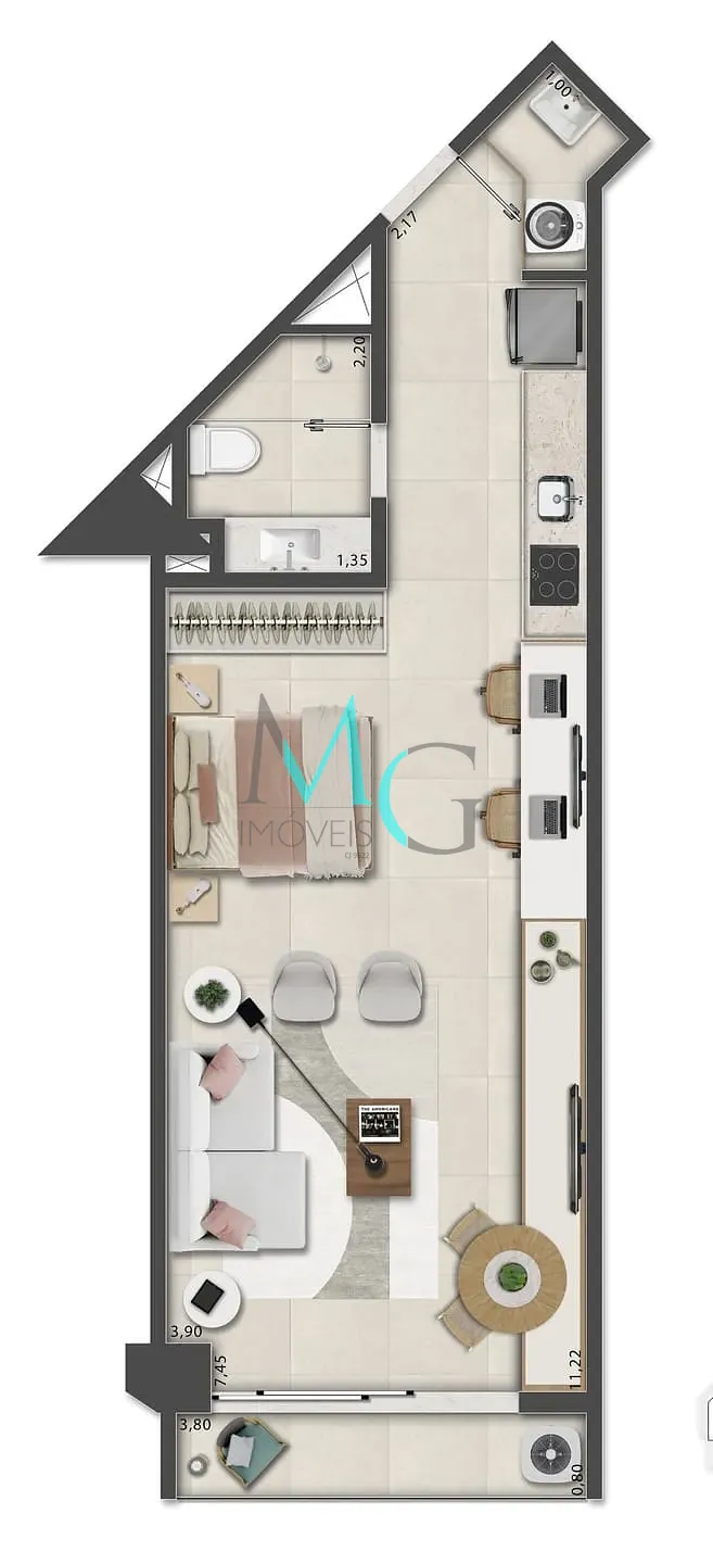 Apartamento, 1 quarto, 52 m² - Foto 53