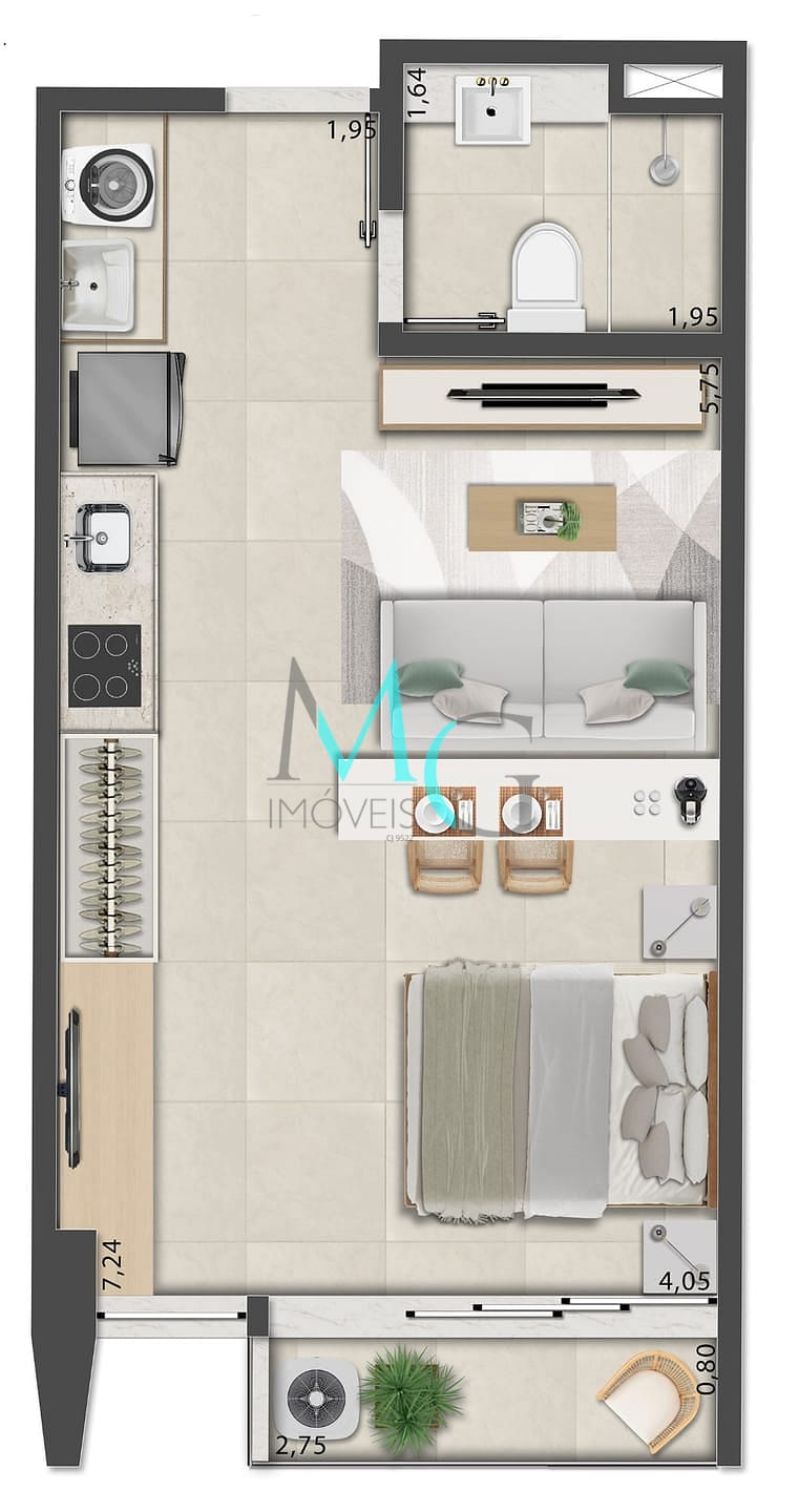 Apartamento, 1 quarto, 53 m² - Foto 48